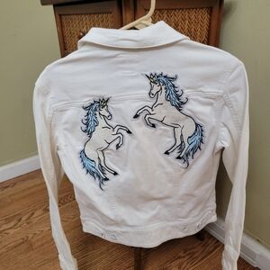 Lularoe White Unicorn Jacket